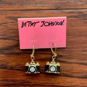 Betsy Johnson Camera Earrings
